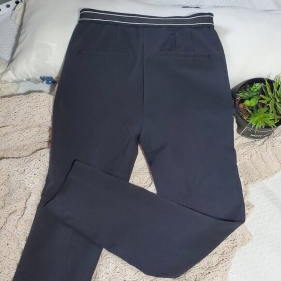 Zara Striped Waistband Cigarette Highwaisted Trouser Ankle Pants - Picture 14 of 16